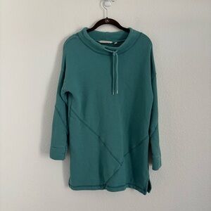 Soft Surroundings Women's Size Medium Blue Danika Mock Neck Pullover Sweater